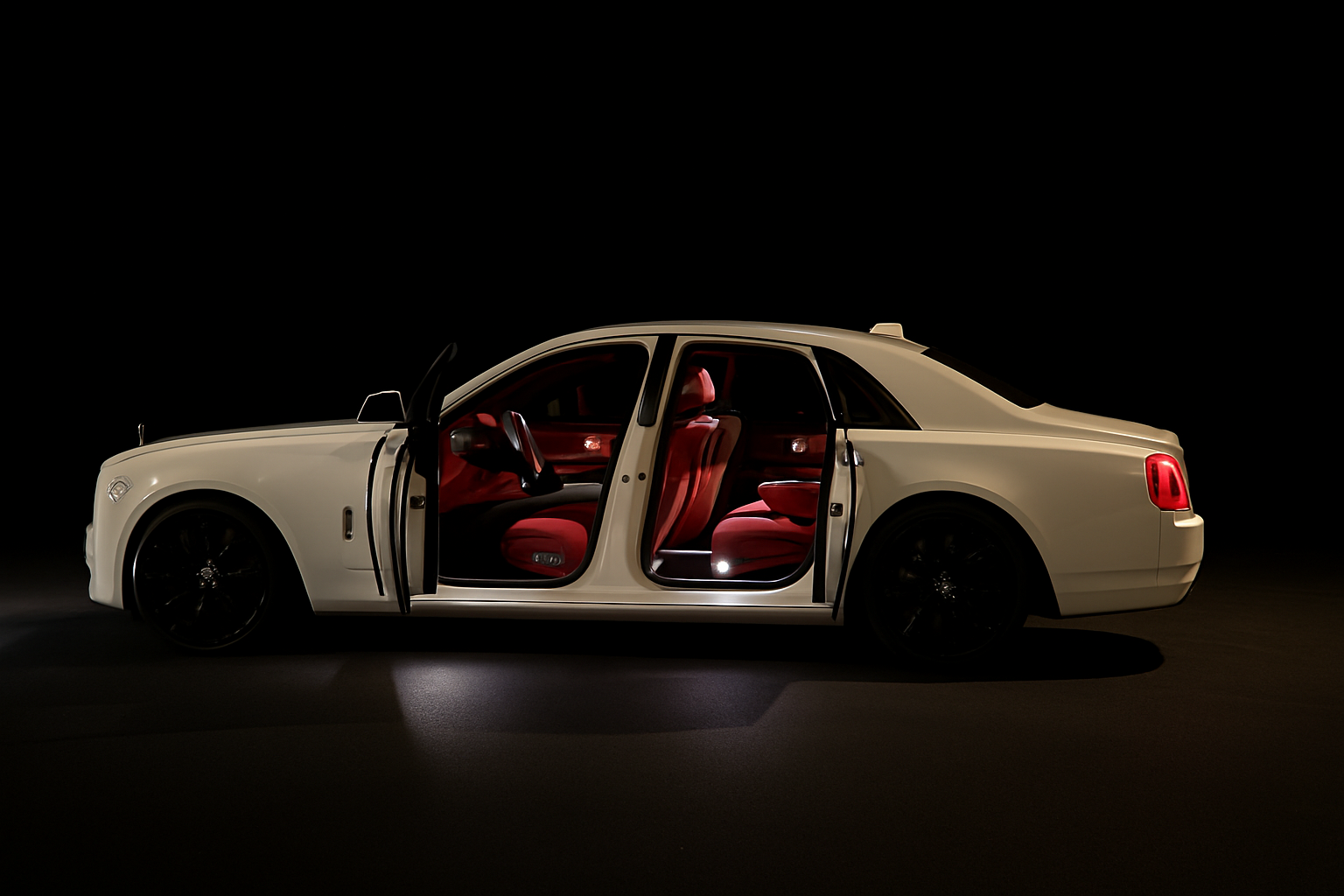 Rolls Royce Ghost luxury car receiving premium detailing service